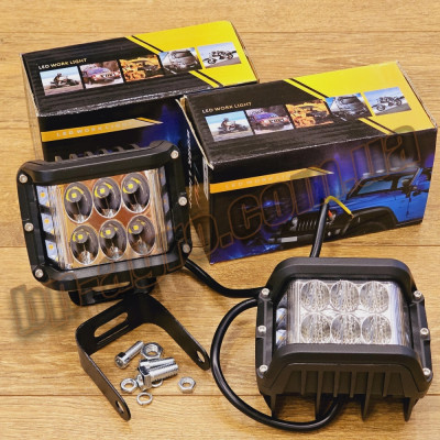 СВЕТОДИОДНАЯ LED ФАРА 60ВТ (СВЕТОДИОДЫ 5W X12ШТ) ЖОВТЕ ДХО