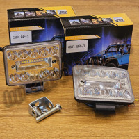 ФАРА LED ПРЯМОКУТНА 54W 6000K (18 ДІОДІВ) (10СМ Х 8СМ Х 3СМ) (БЛИЖНІЙ ДАЛЬНІЙ)