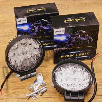 СВЕТОДИОДНАЯ LED КРУГЛАЯ ФАРА РОБОЧАЯ 48W 42MM (3 ВТ*14 ЛАМП) УЗКИЙ ЛУЧ