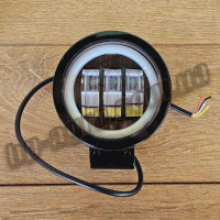 Додаткова світлодіодна LED фара 30 ВТ кругла ДХО з чітким світловим тіньовим кордоном.