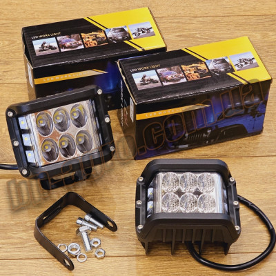 СВЕТОДИОДНАЯ LED ФАРА 60ВТ (СВЕТОДИОДЫ 5W X12ШТ) БЕЛЫЙ ДХО