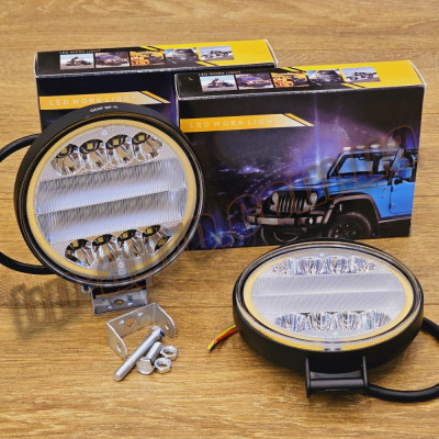 СВЕТОДИОДНАЯ LED ФАРА РОБОЧАЯ 72W ЖЕЛТЫЙ ДХО (ТОЛЩИНА 25ММ)