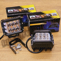 СВІТЛОДІОДНА LED ФАРА 60ВТ (СВІТЛОДІОДИ 5W Х12ШТ) ЧЕРВОНО СИНЄ 